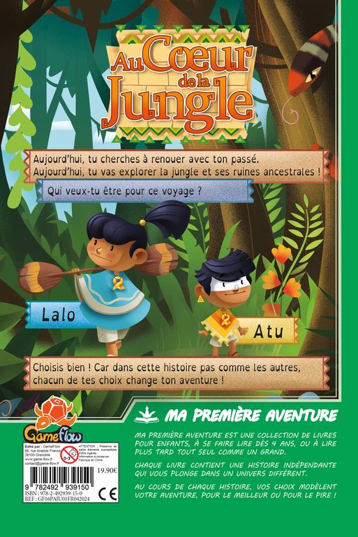 dos jeu Ma premiere aventure Au coeur de la Jungle