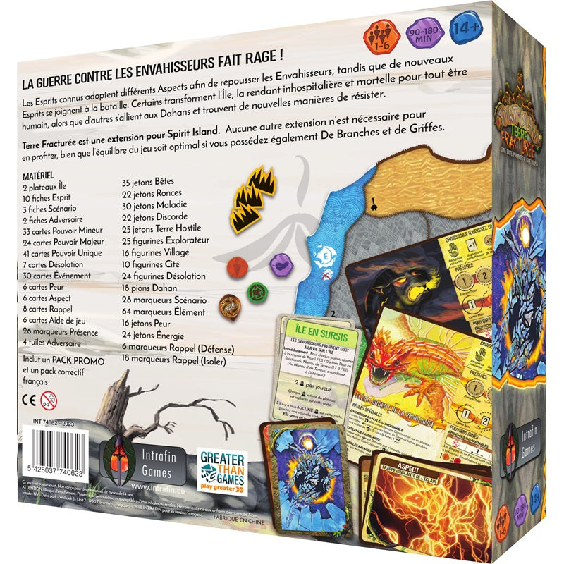 Spirit Island Terre Fracturee dos boite