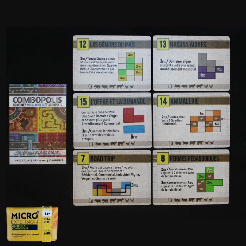 carte jeu agropolis pack d' extensions combopolis