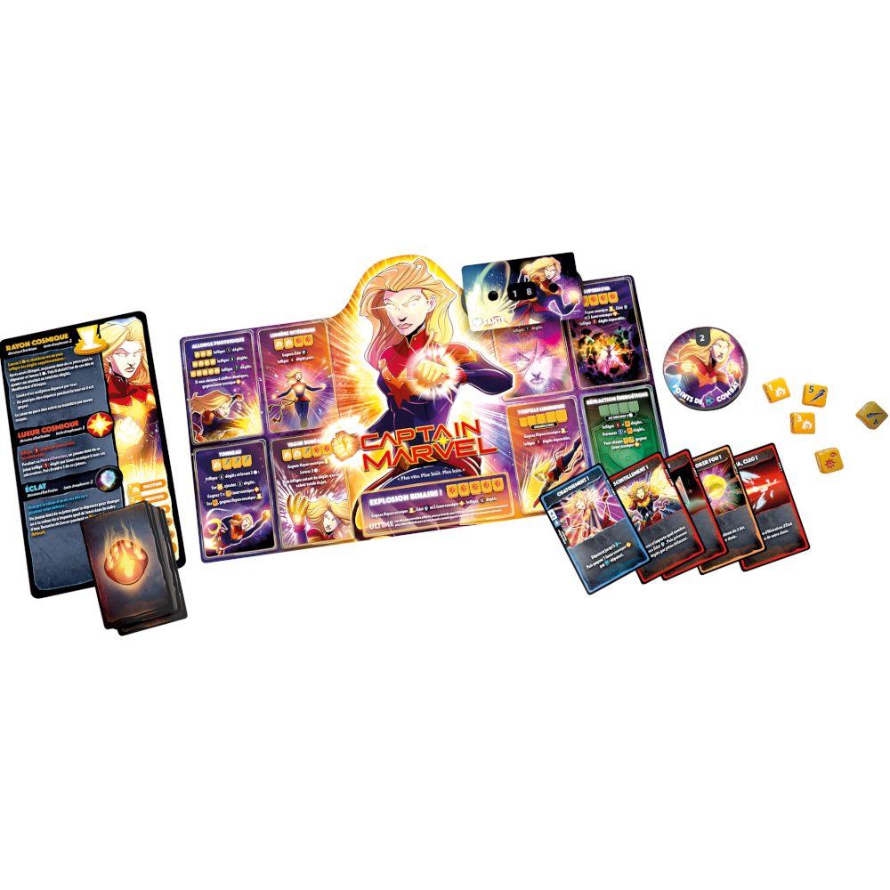 cartes 3 jeu Dice Throne Marvel Black Panther Captain Marvel BlackWidow Dr Strange