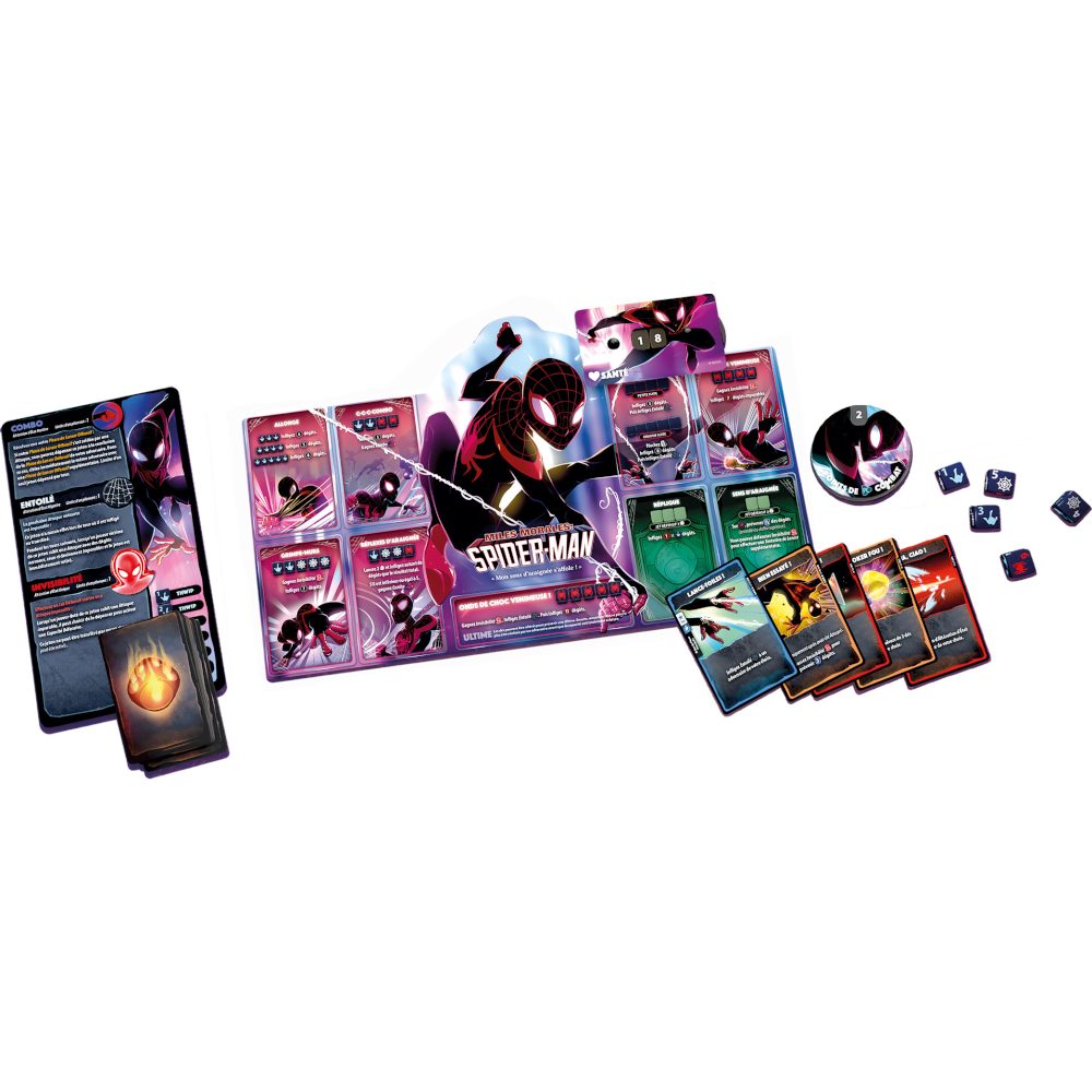cartes 3 jeu Dice Throne Marvel Thor Loki Spiderman Scarlet Witch