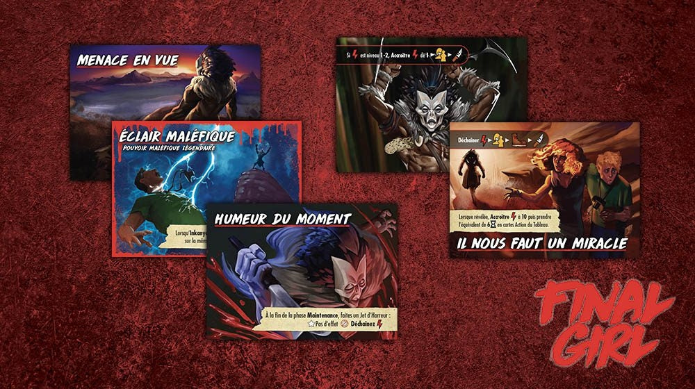 cartes jeu Final Girl Le Bosquet Sanglant