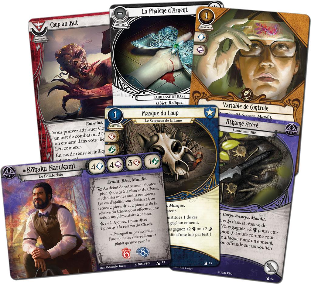 cartes jeu Horreur a Arkham JCE Le Festin de Hemlock Vale Investigateurs