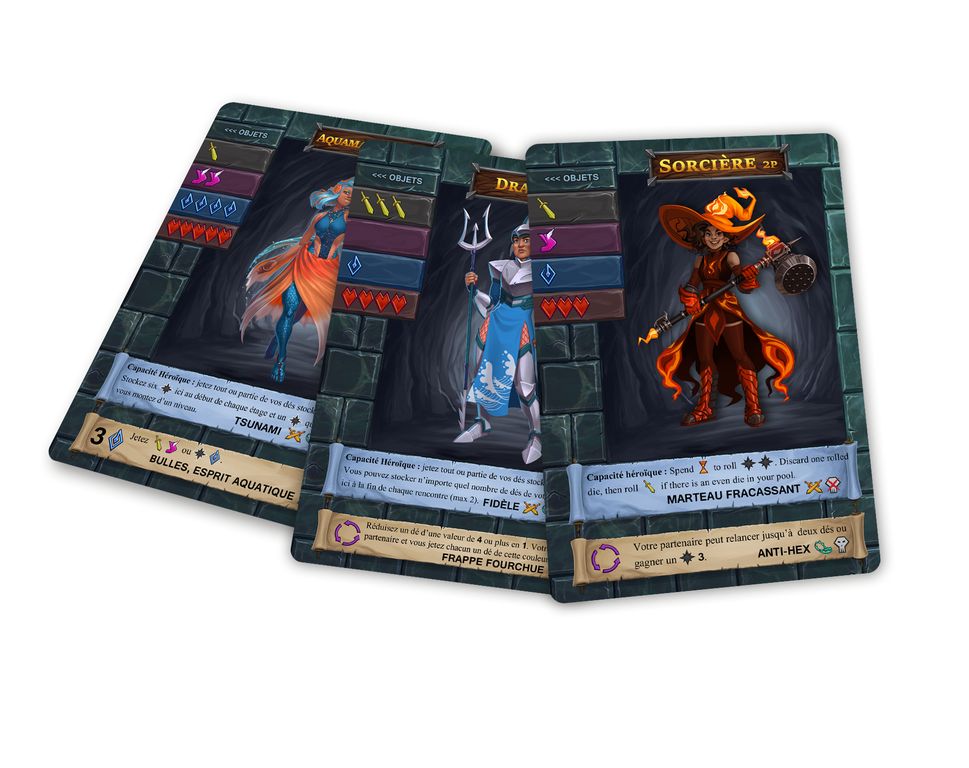 cartes jeu One Deck Dungeon profondeurs abyssales