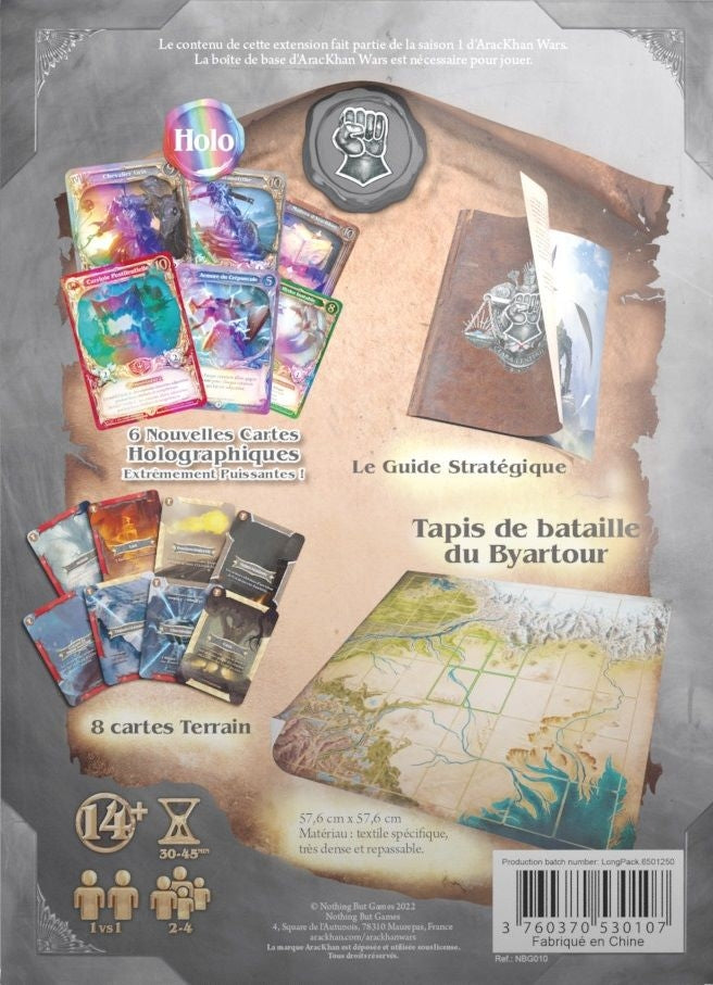 dos boite jeu Arackhan Wars Trainee de Cendres