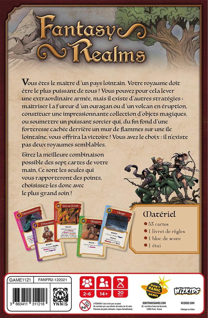 dos boite jeu Fantasy Realms