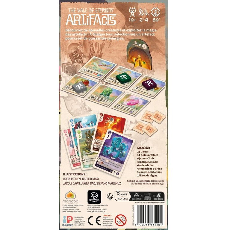 dos boite jeu The Vale of Eternity Artifacts