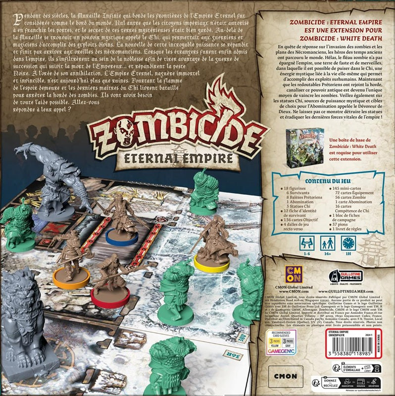 jeu de societe zombicide white death eternal empire dos de boite FR