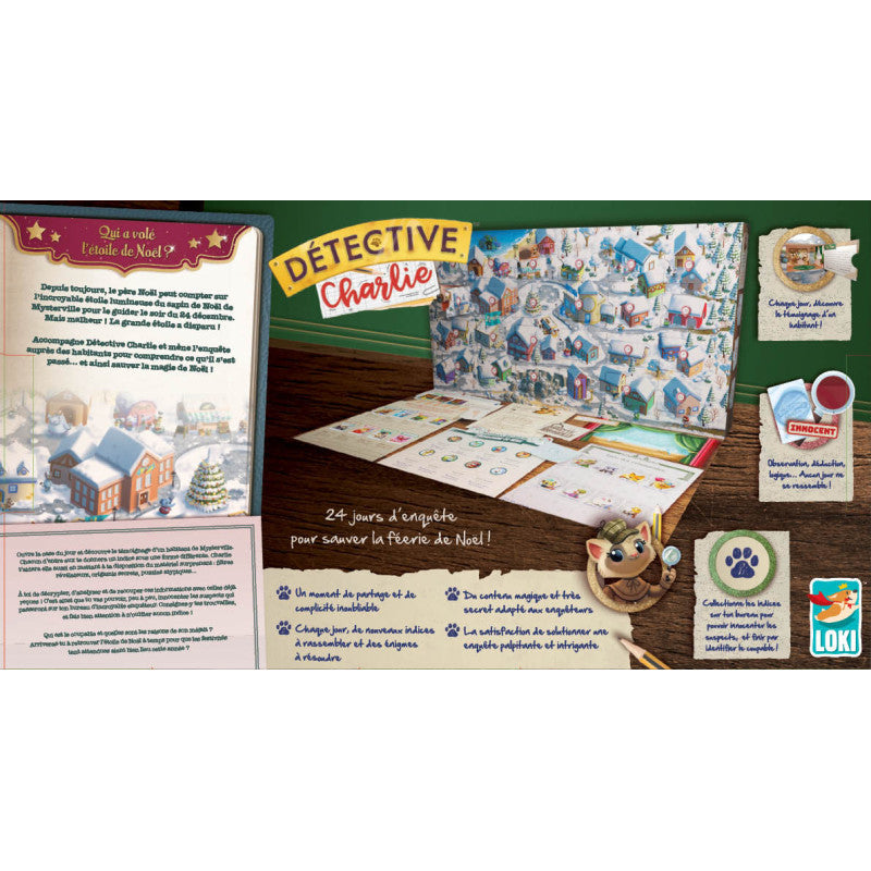 jeu de societe Detective Charlie Calendrier de l"Avent dos de boite