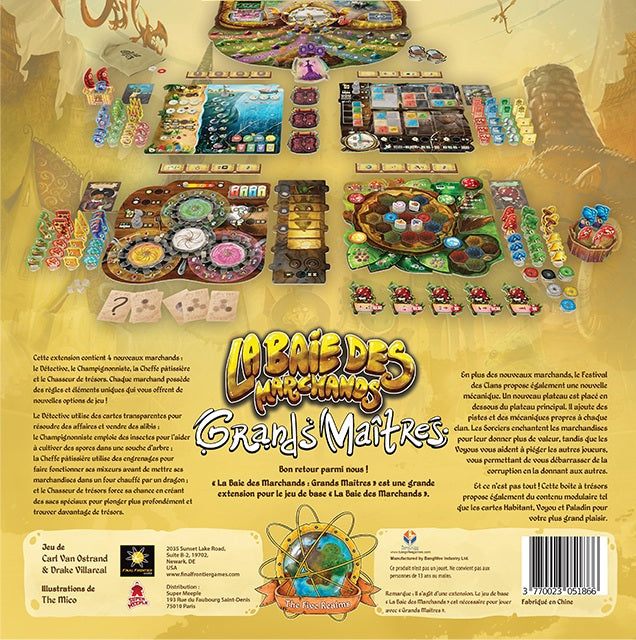 jeu de societe La baie des marchands Grands Maitres dos boite