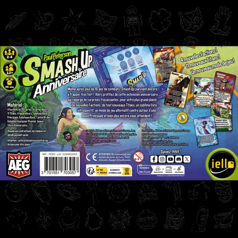 jeu de societe Smash Up Anniversaire dos de boite