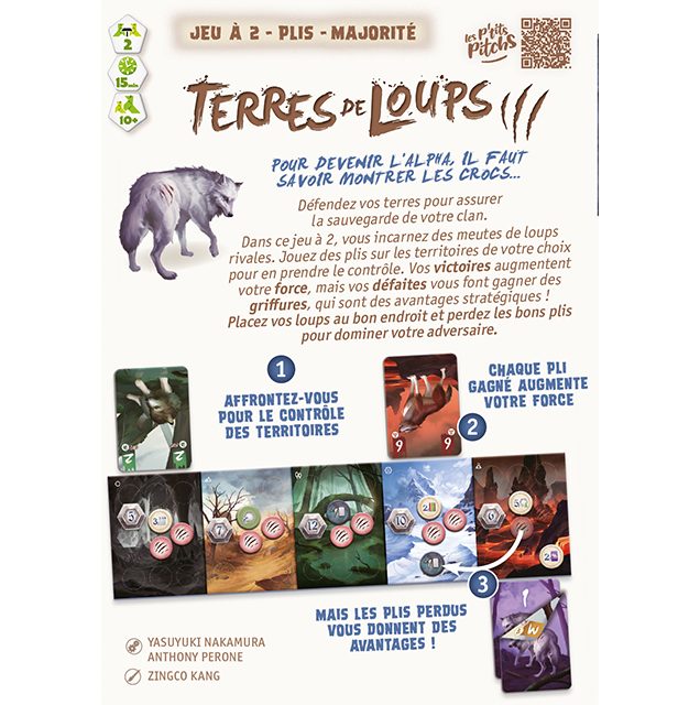 jeu de societe Terres de loups dos de boite