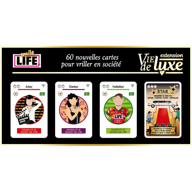 jeu de societe smile life vie de luxe cartes