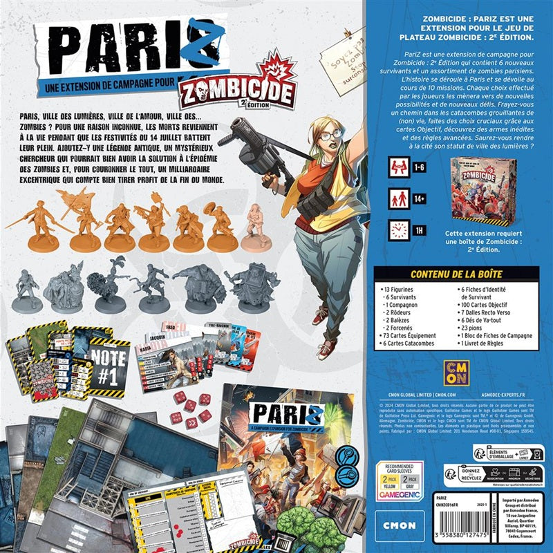 jeu de societe zombicide Pariz dos boite