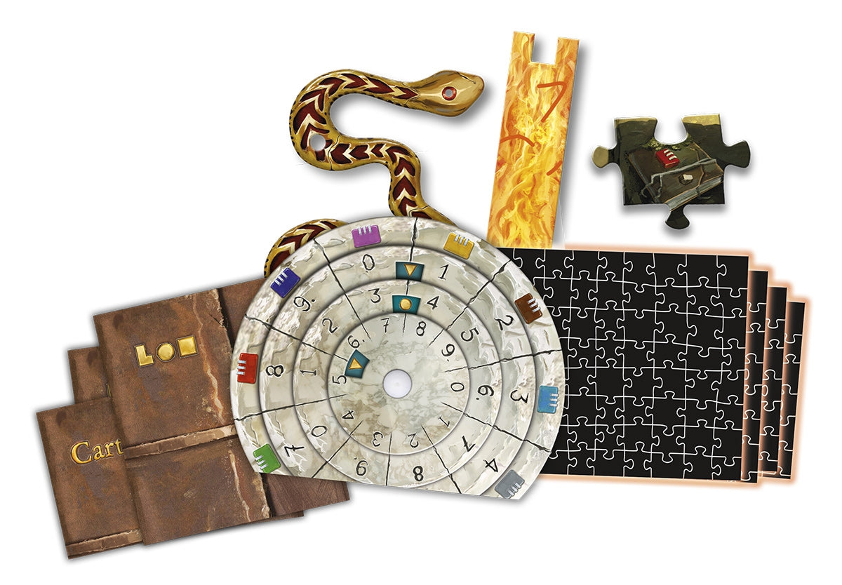 materiel jeu EXIT PUZZLE Le Temple Perdu