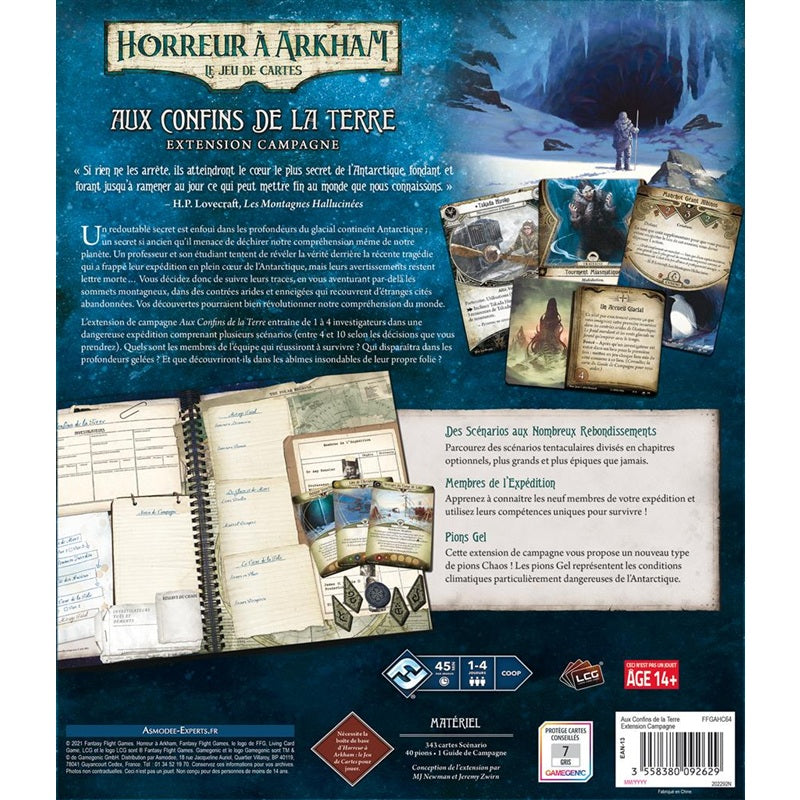 JCE Horreur a Arkham Aux Confins de la Terre Campagne dos boite