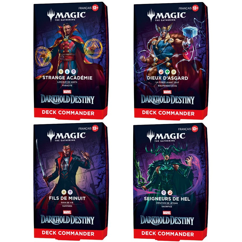 MTG – Marvel: Darkhold Destiny - Lot de 4 decks Commander (FR)