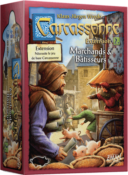 boite jeu Carcassonne Marchands et Batisseurs