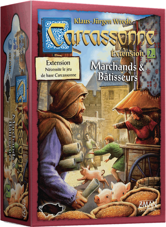 boite jeu Carcassonne Marchands et Batisseurs