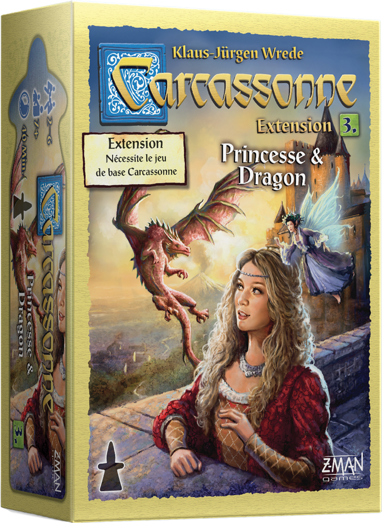 boite jeu Carcassonne Princesse et Dragon