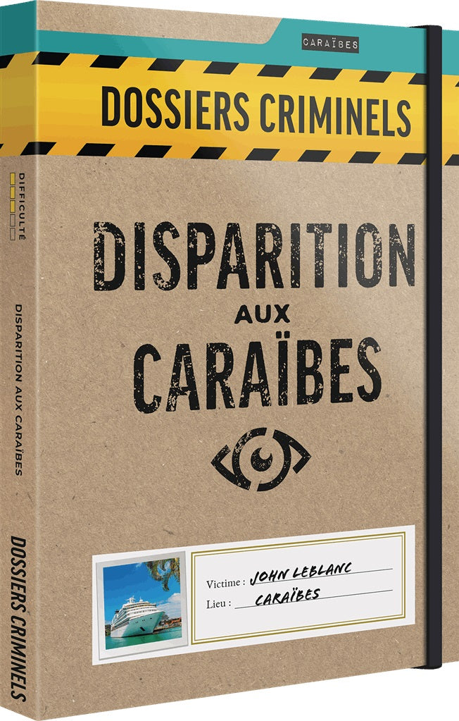 boite jeu Dossiers Criminels Disparition aux Caraibes