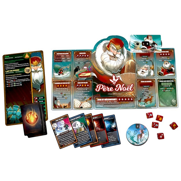 cartes jeu Dice Throne Pere Noel vs Krampus