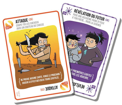 cartes 2 jeu Exploding Kittens Bien vs Mal