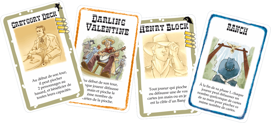 cartes jeu Bang Pack d'extensions