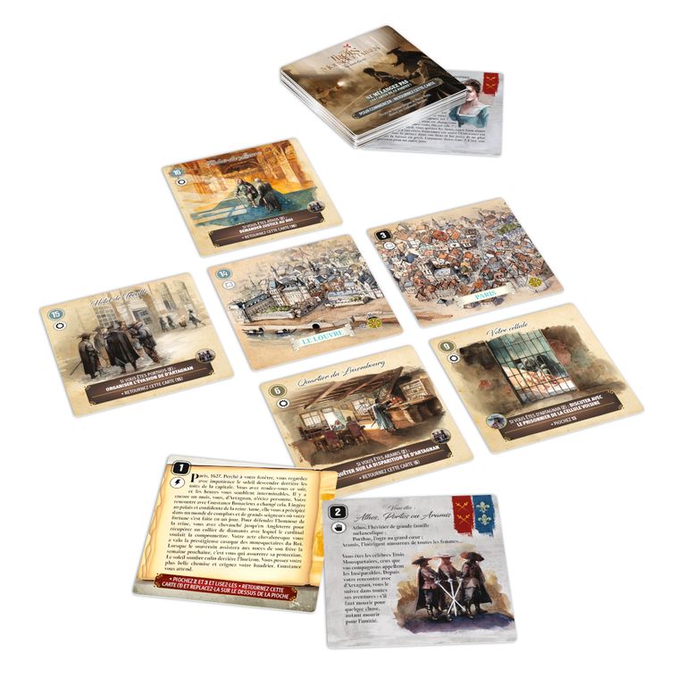 cartes  jeu Cartaventura Trois Mousquetaires Au nom du Roi