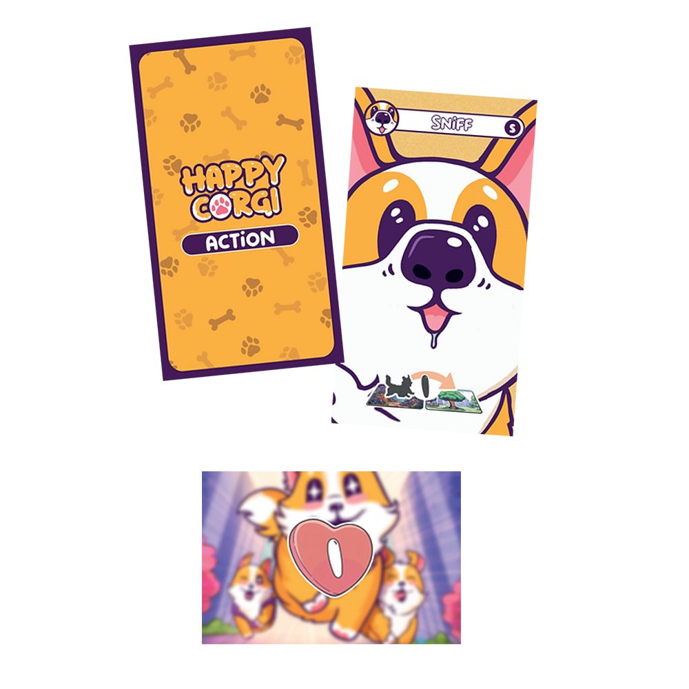 cartes jeu Happy Corgi