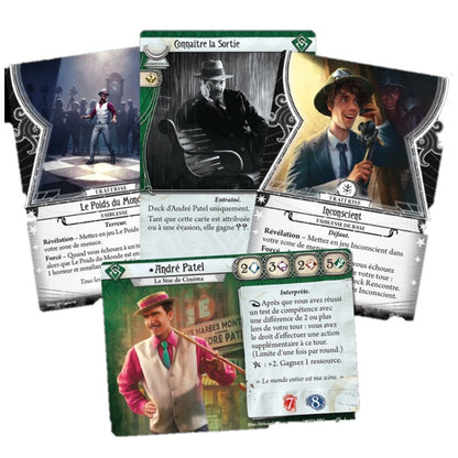 deck investigateur Horreur a Arkham Andre Patel cartes