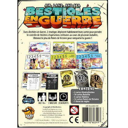 dos boite jeu Bestioles en Guerre Air Land and Sea