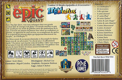 dos boite jeu Tiny Epic Quest