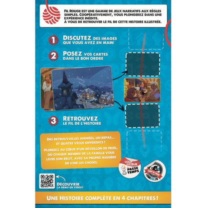 dos boite jeu fil rouge dans leurs regards