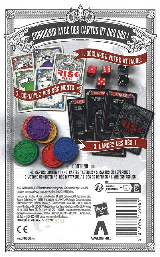 dos boite jeu Risk Strike