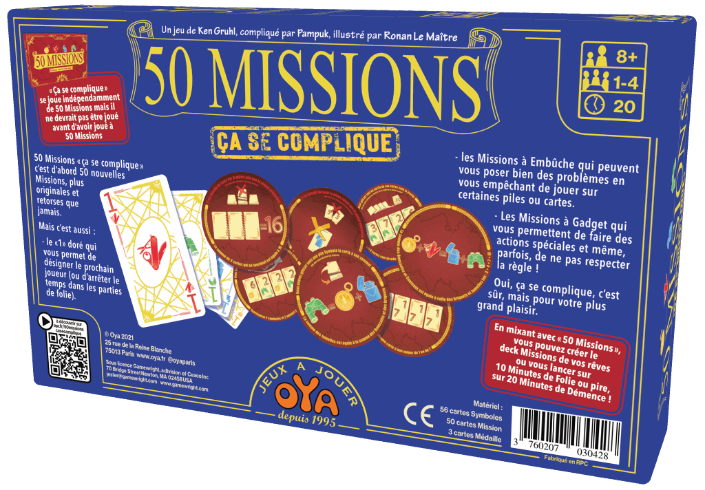 dos boite  jeu 50 missions ça se complique