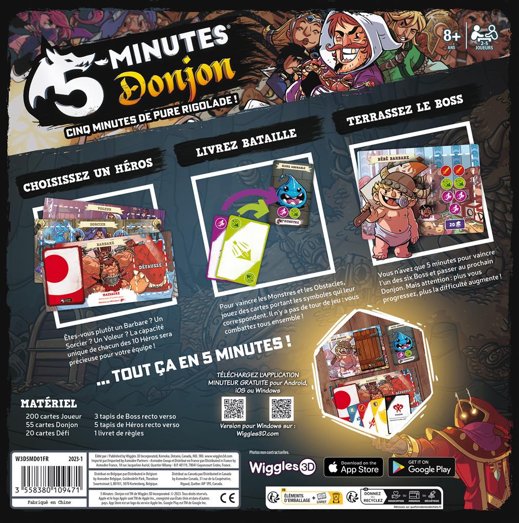 dos boite jeu 5 minutes donjon