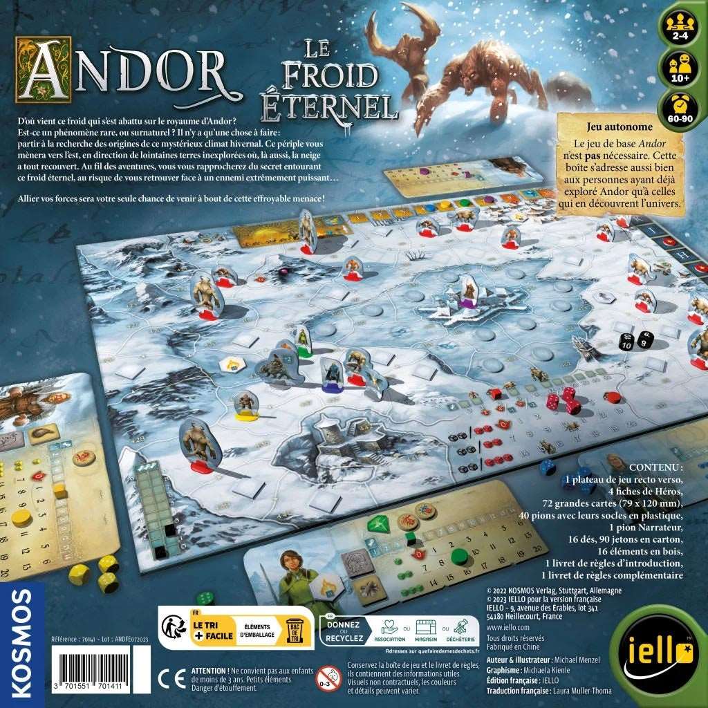 dos boite jeu Andor Le Froid Eternel