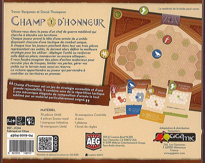 dos boite jeu Champ d'Honneur