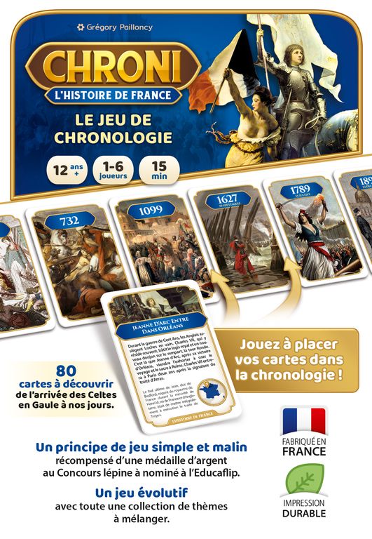 dos boite jeu Chroni 2023 Histoire de France