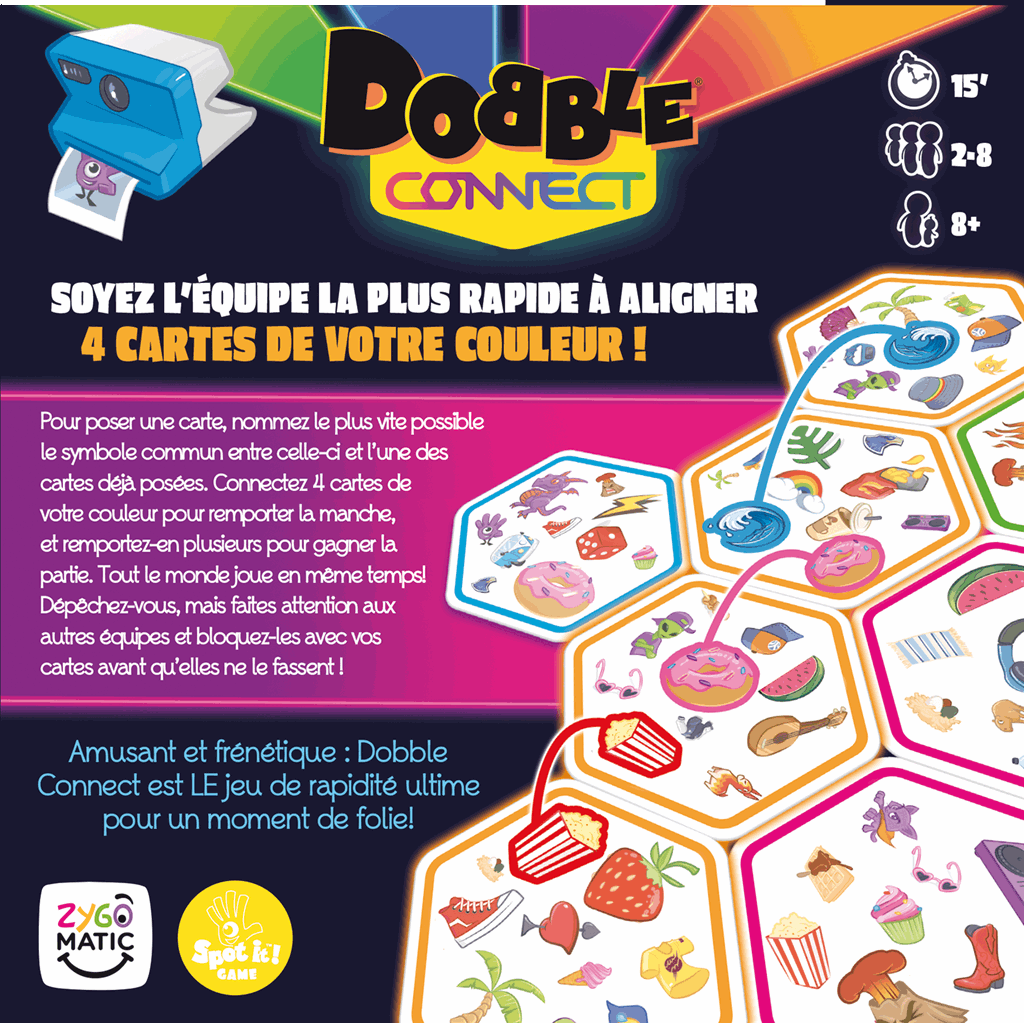 dos boite jeu Dobble Connect