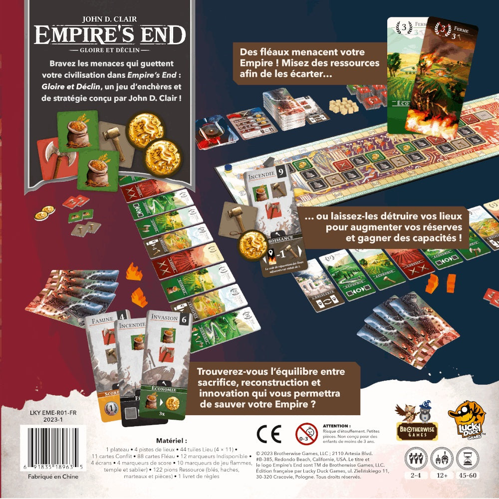 dos boite jeu Empires End Gloire et Declin