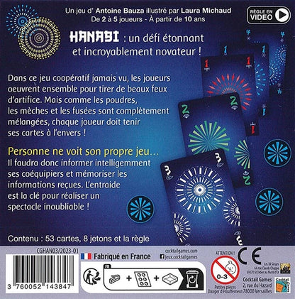 dos boite jeu Hanabi