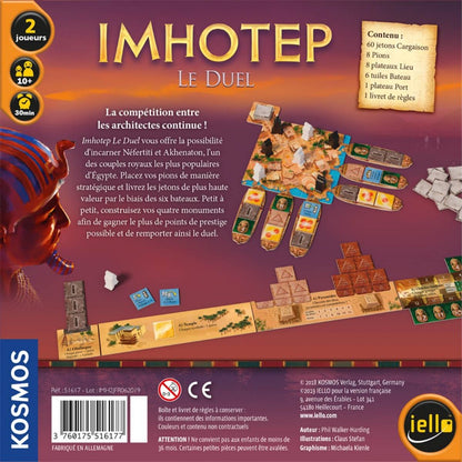 dos boite jeu Imhotep Le Duel