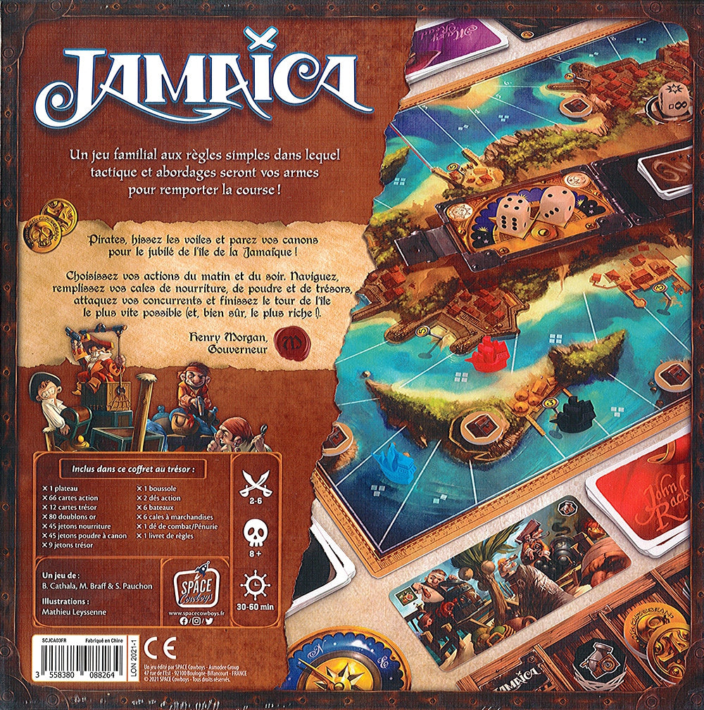 dos boite jeu Jamaica