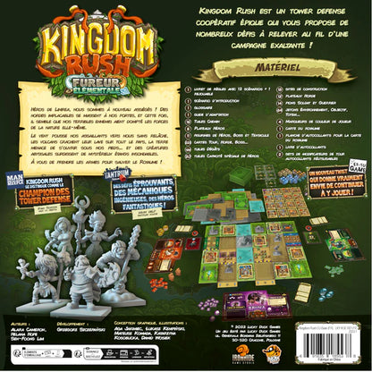 dos boite jeu Kingdom Rush Fureur Elementale