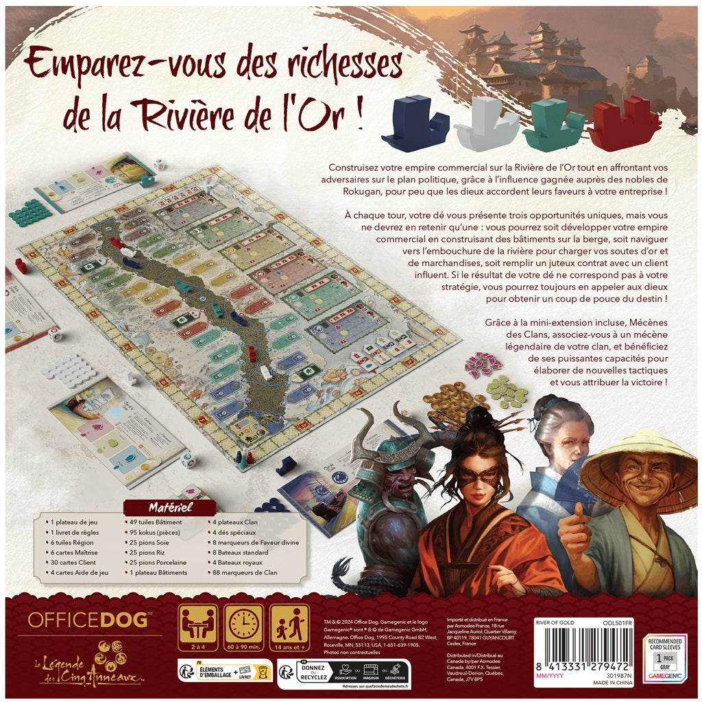 dos boite jeu La Rivière de l'Or