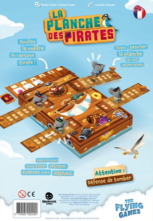 dos boite  jeu La planche des Pirates