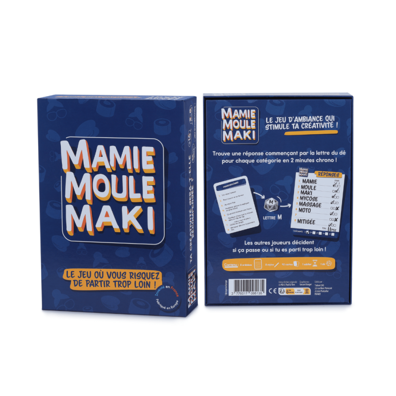 dos boite jeu Mamie Moule Maki