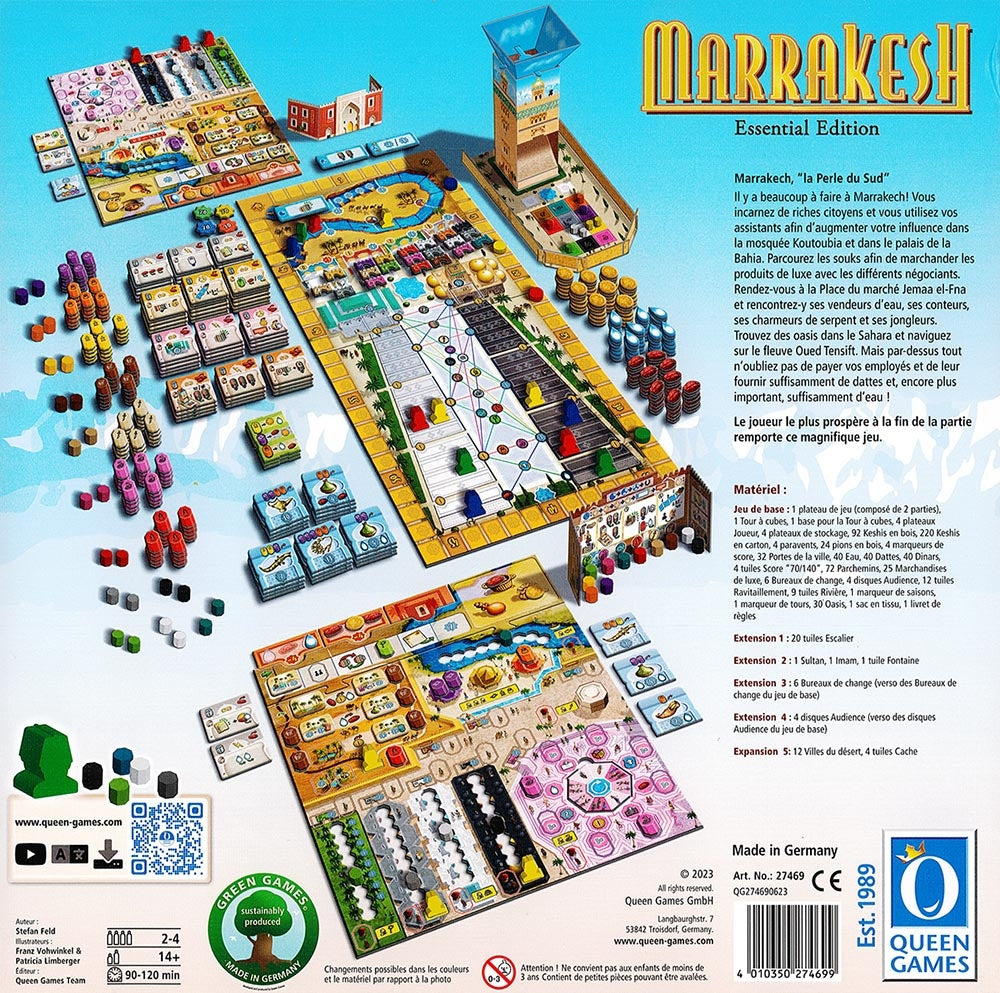 dos boite jeu Marrakesh Essential edition